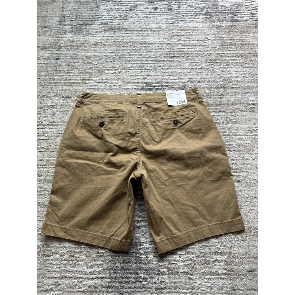 Aeropostale Stretch Twill Classic Shorts Men Brown Sz 32 NWT 9.5